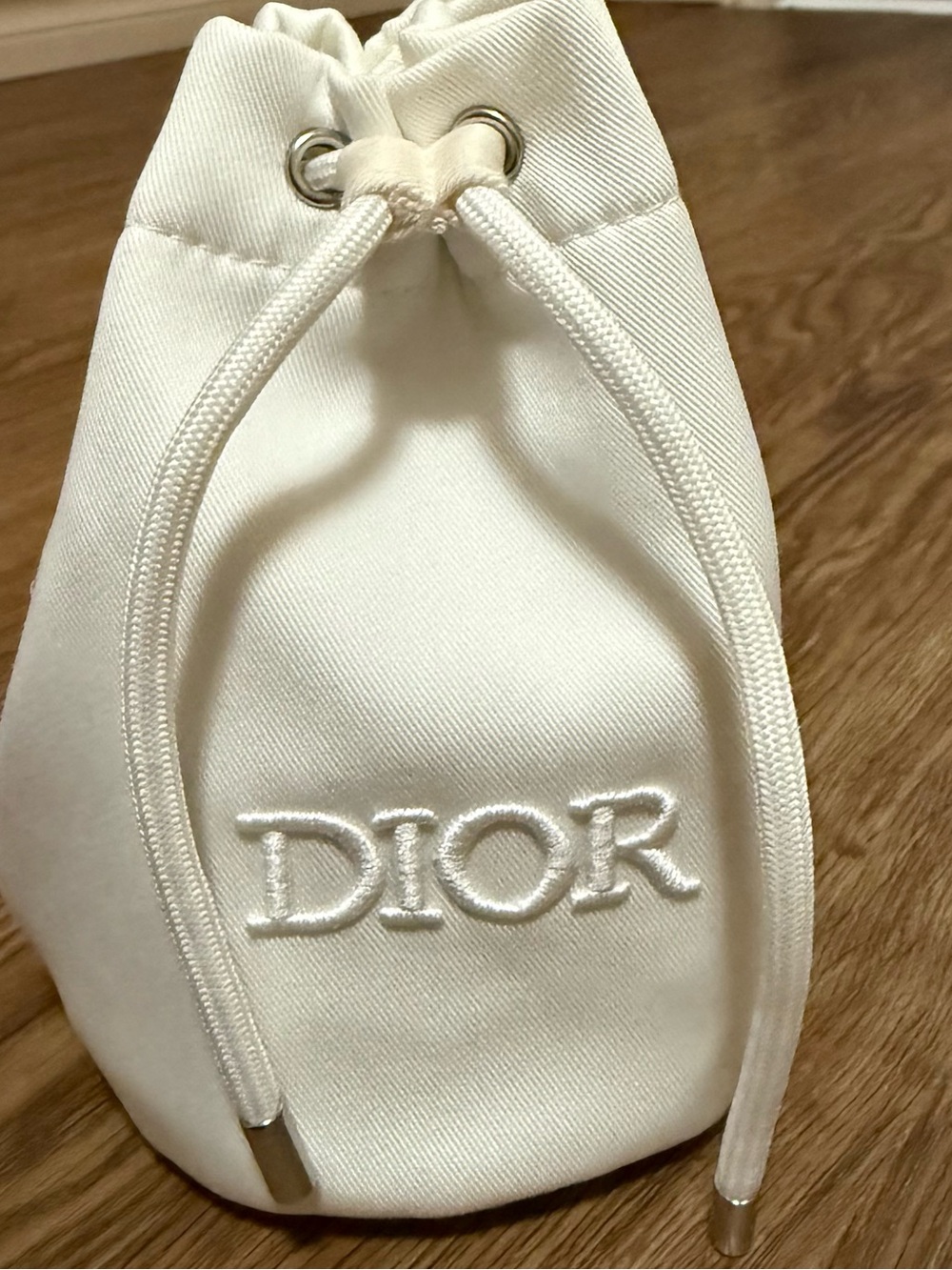 Dior Cream Drawstring Mini Pouch - Picture 6 of 6